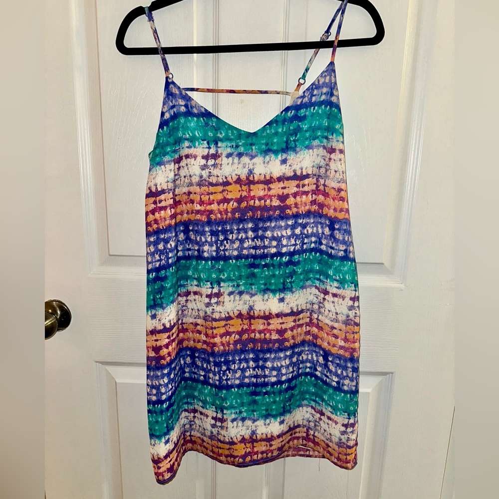 Eight Sixty Colorful Striped Mini Dress